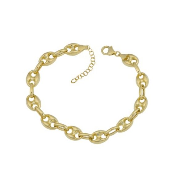 NWT Atiana Puff Bracelet // 14k Italian Gold Vermeil - Picture 1 of 2